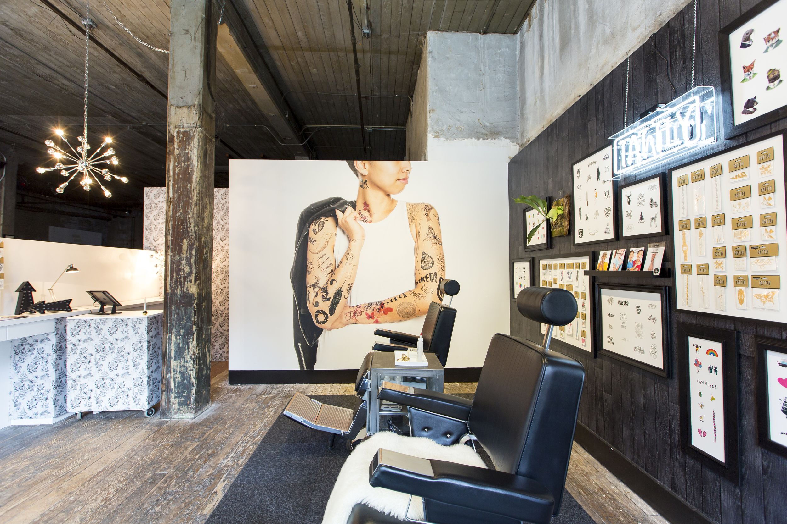 A Full-Service Tattly Temporary Tattoo Parlor Opens in Brooklyn, New York